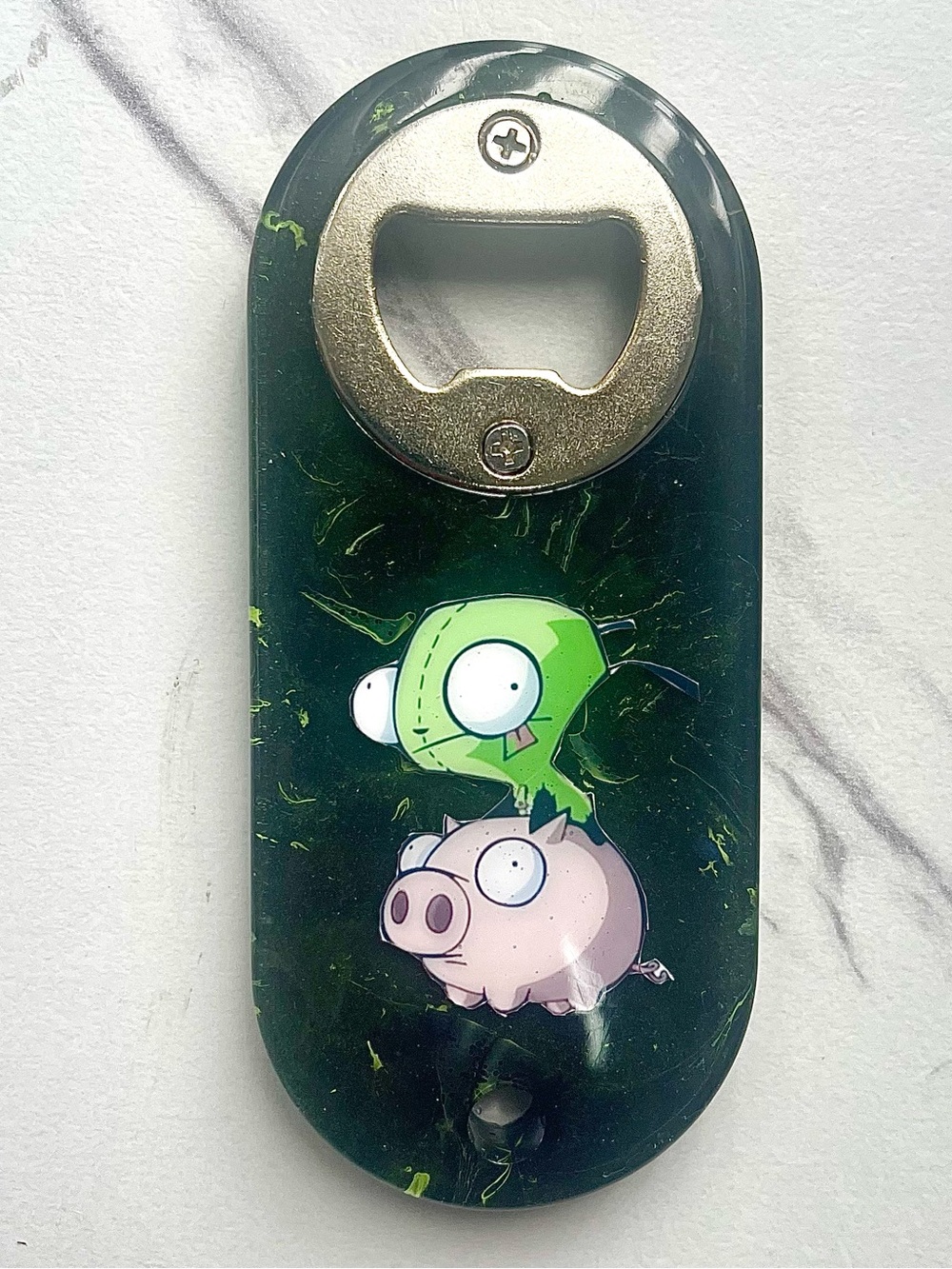 GIR Bottle Opener Invader ZIM Fan Cartoon Bar Accessory Collectible Gift